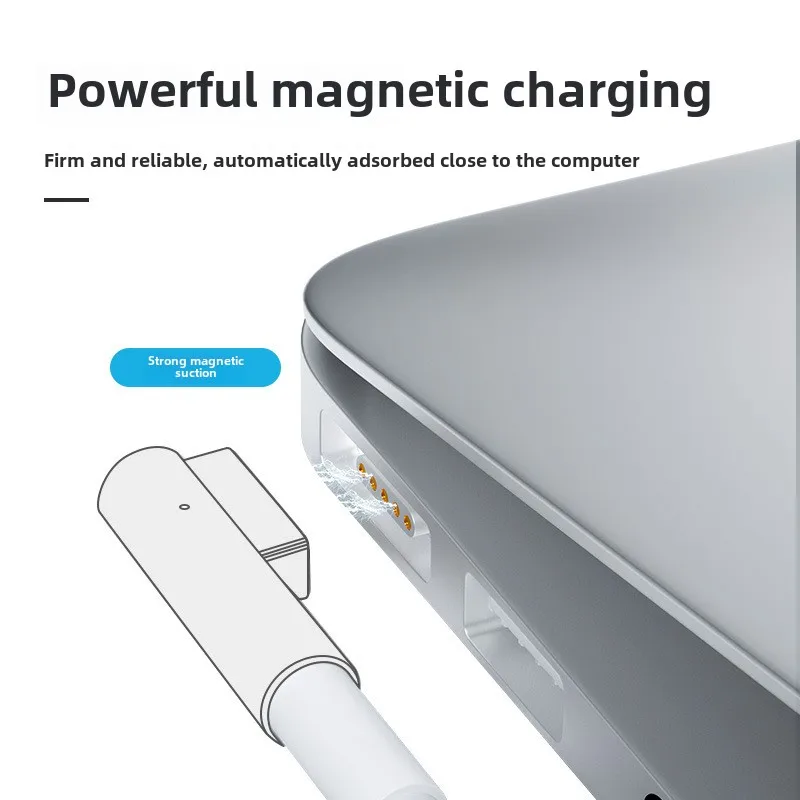 Кабель для быстрой зарядки Type-C к Magsafe 1 MacBook с магнитной L-образной головкой для MacBook Air/Pro 65 Вт 100 Вт