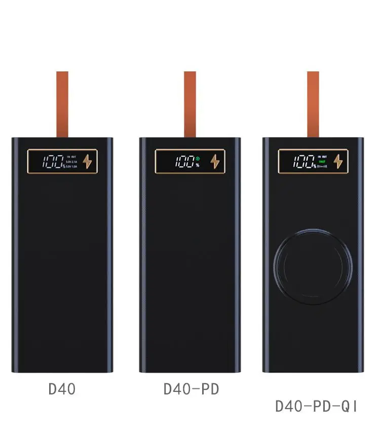 40 Cell Power Bank Case Kit Fast Charging 18650 Battery Box Camping Light Without Battery