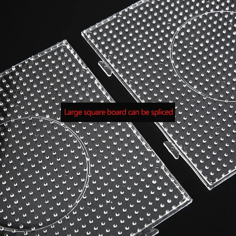 4 Stuks 2.6 Mm/5 Mm Zekering Kralen Transparante Grote Vierkante Pegboards Strijken Kralen Boards Diy Materiaal Template smelten Kralen Pegboard