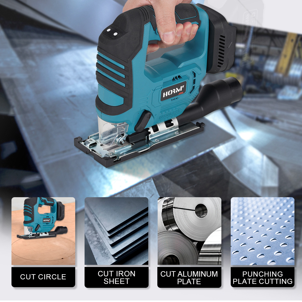 Hormy-Brushless Curva Elétrica Saw, Multi Angular Corte Saw, 26mm Curso, Makita 18V Bateria De Lítio, Carpintaria