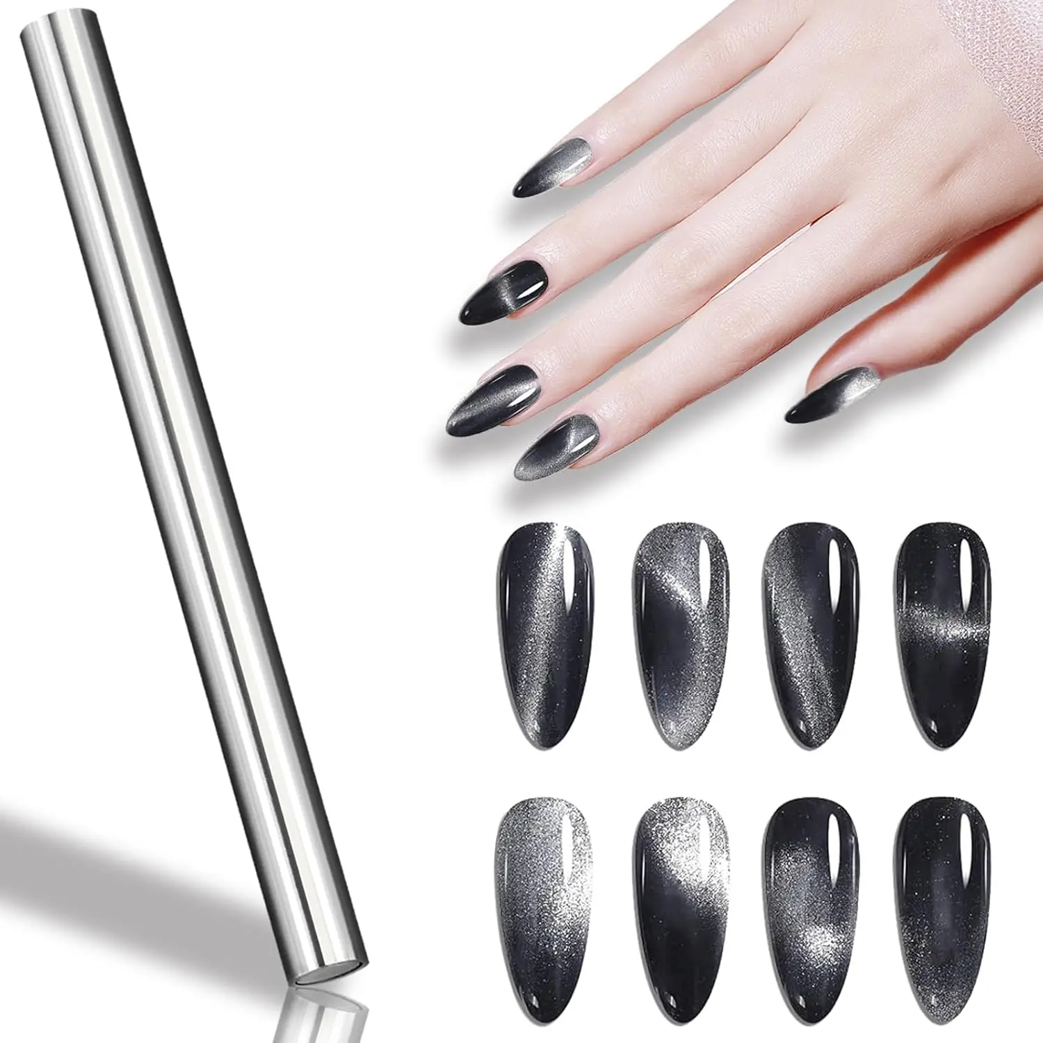 1PC Cat Eye Nail Bastone magnetico Magnete cilindrico per Cat Eye Gel UV Smalto Snowlight Glitter Effetti Strumenti Strumento di design per manicure