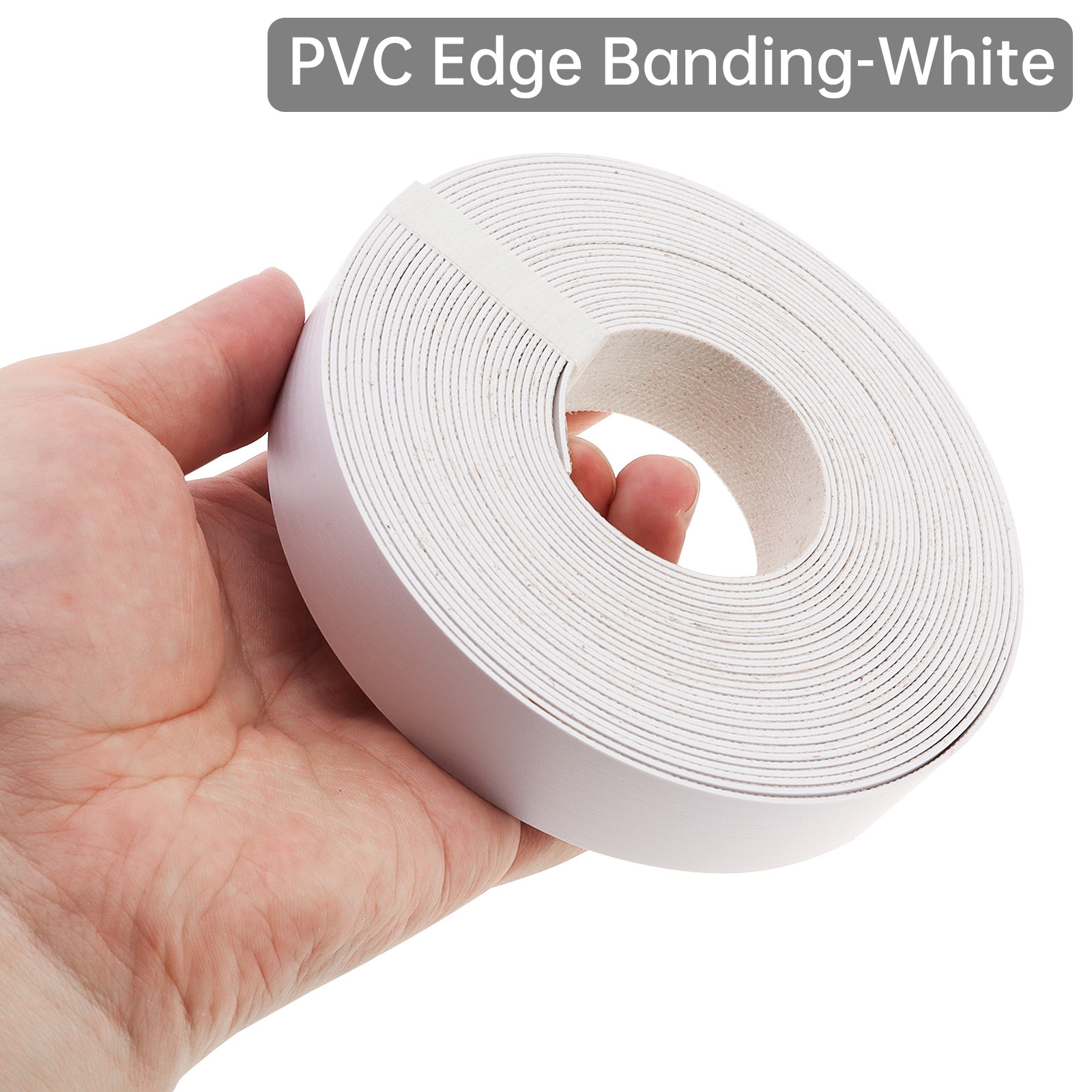 7,62 m zwart/wit smeltlijm PVC-kantenverlijming voorgelijmde fineerrand voor multiplextafel / kast