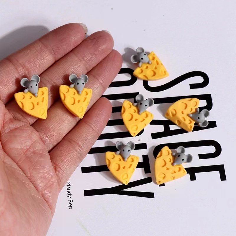 20 Uds Mini ratón de queso casa de muñecas en miniatura desayuno juego de simulación cocina muñeca pequeña comida accesorios de juguete