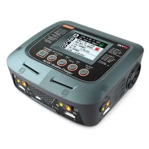 SkyRC Q200 Q200neo QUATTRO AC/DC 2X100W 2X50W Lipo Cargador de equilibrio de batería Descargador