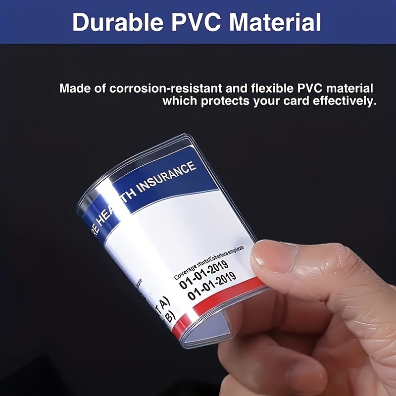 Funda protectora transparente para tarjetas y tarjetas de crédito, tarjetas de visita, plástico PVC suave e impermeable, 10 Uds.