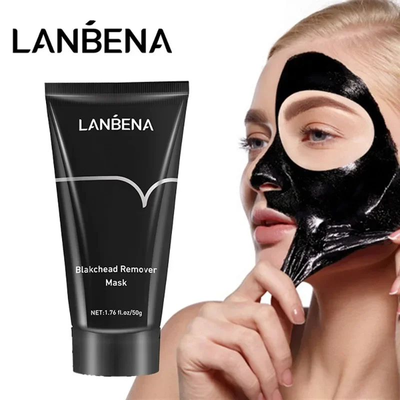 LANBENA eliminar mascarilla para espinillas que reduce los poros mascarilla de limpieza profunda mejora la piel áspera tratamiento del acné brillo de la piel cuidado belleza