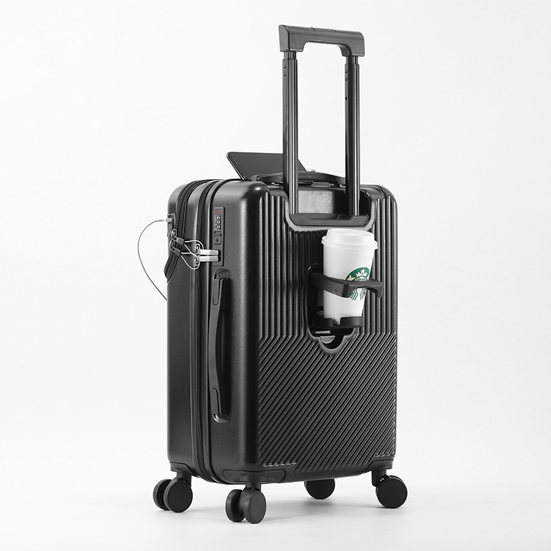 2024 novos conjuntos de bagagem duráveis mala frente aberta tsa lock usb slient spinner roda carregamento masculino carry-on viagem 20/22/24/26