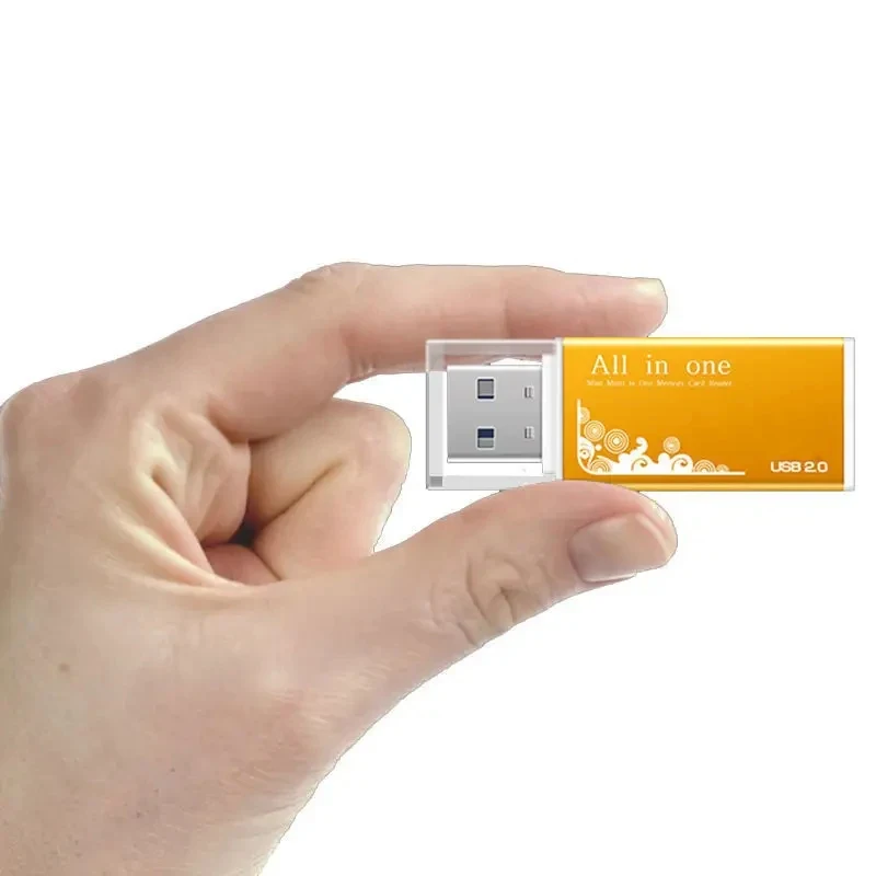 SD Card Reader 4 In 1 Ports USB2.0 Memory TF Card SDHC MMC/RS MMC PRO/MS DUO M2 Adapter For Laptop Desktop PC Computer Camera