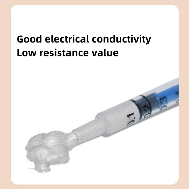Pegamento adhesivo conductor plateado de 0,2/0,3/0,4 ml, conectores de pintura de conducción, cable de pasta de placa eléctricamente para reparación de caucho Pcb
