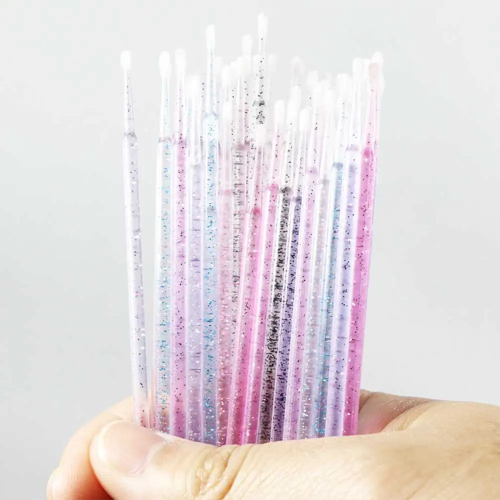 MicroBrush แบบใช้แล้วทิ้ง Eyelashes Extension Lash ส่วนบุคคลถอด Swab Micro แปรงสําหรับเครื่องมือต่อขนตา