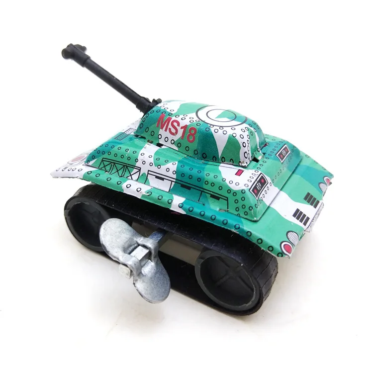 8090 ノスタルジックなブリキ国内バージョン巻き戦車レトログッズブリキ工芸品