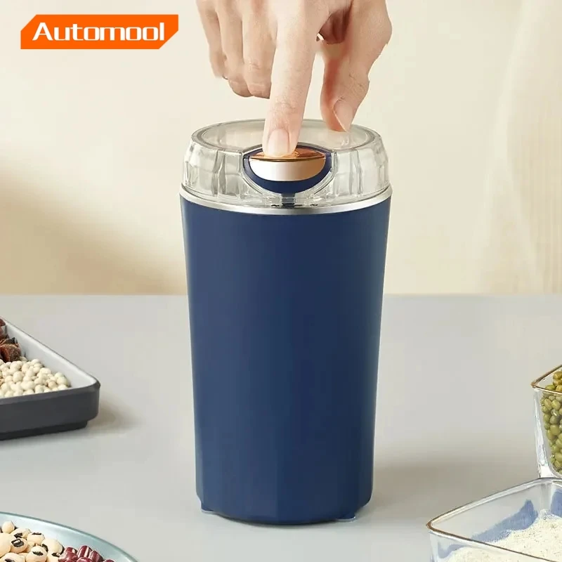 Kleine elektrische Schleifmaschine Getreidemühle Kaffeemühle Edelstahl Nüsse Bohnen Körner Mühle Kräuter für die Küche