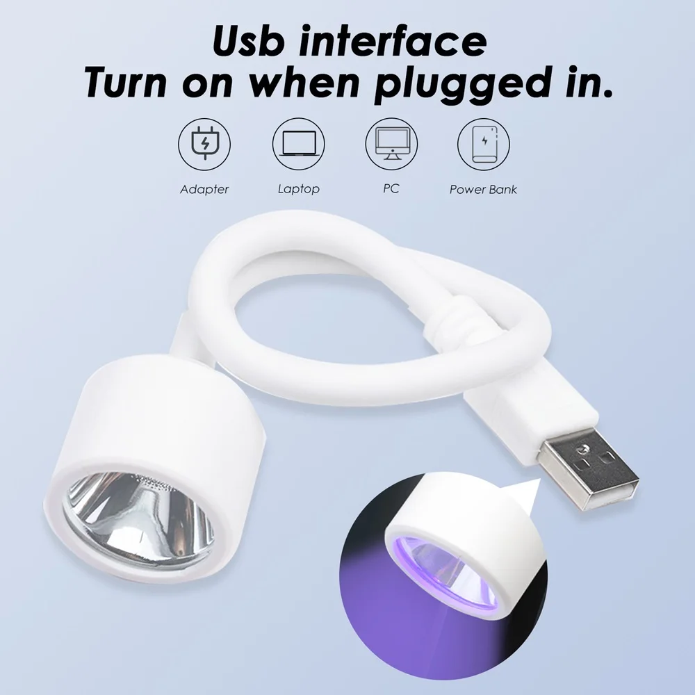 LINMANDA UV LED Lampka do paznokci Przenośna lampka do paznokci żelowych 360 stopni Swobodnie regulowana tuba Suszarka do paznokci do zdobienia paznokci
