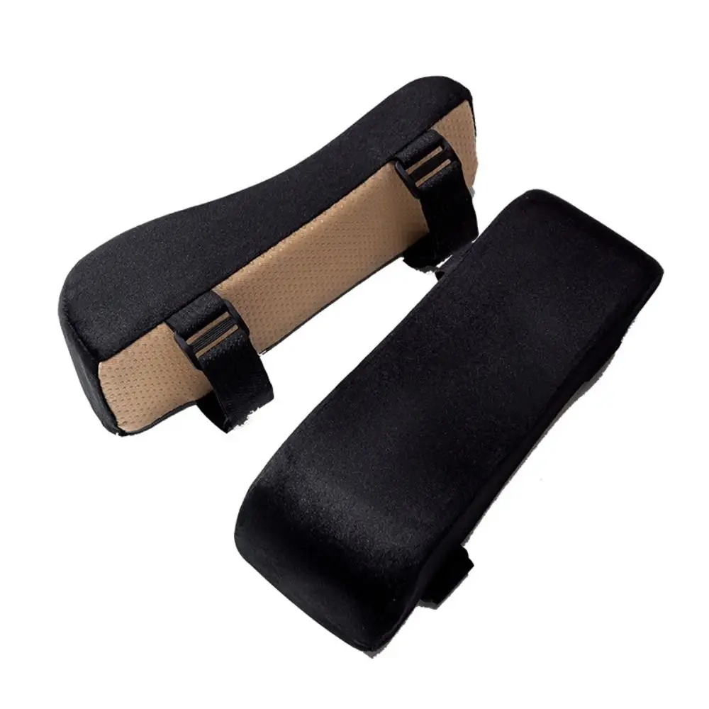 1 คู่เก้าอี้นุ่ม Armrest Pad พร้อมสายรัดปรับลื่นเก้าอี้ข้อศอกหมอน Pad สบายเก้าอี้ Armrest เบาะ