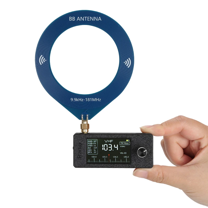Nuevo ATS-mini 0,5-108MHz SI4732 Mini Radio de bolsillo SSB con 2 uds antena FM/AM todas las bandas ESP32 receptor de Radio