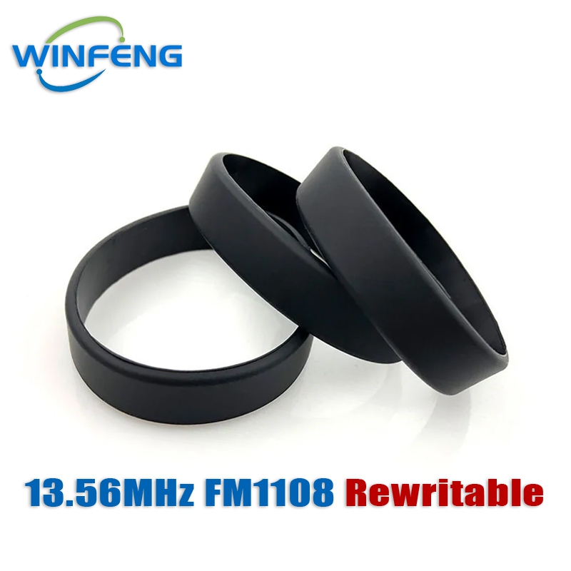 13,56 MHz RFID Silikon Armband Armband Wasserdicht NFC Tag Armbänder MF S50 1K Lesen Schreiben IC Tür Zugangskontrollkarte