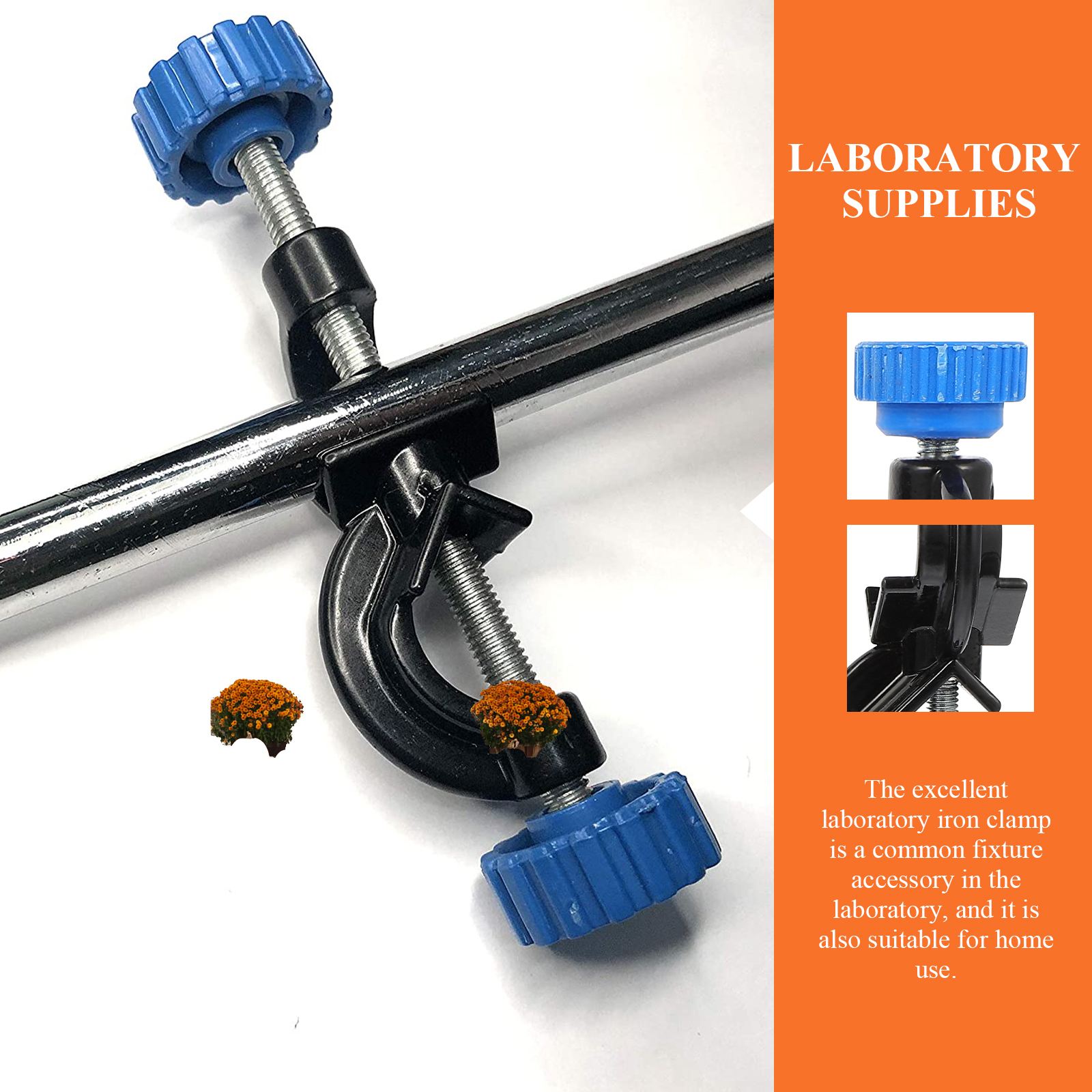 4pcs Laboratory Support Laboratory Stand Wire Clamps Holder Stand Chemistry Clamp Metal Grip Supports Right Angle