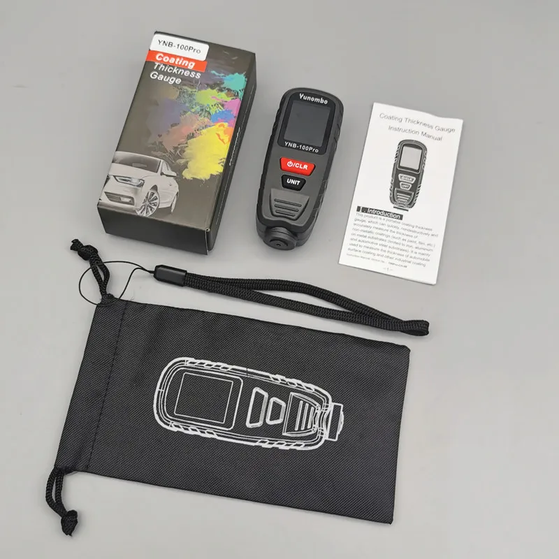 Yunombo nuevo lanzamiento YNB-100Pro Fe nFe Fe + Zn Mini medidor de espesor de película medidor de espesor de recubrimiento probador de espesor de pintura de coche