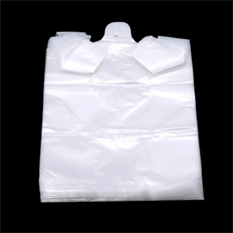 100 Uds bolsas transparentes bolsa de compras bolsas de plástico para supermercado