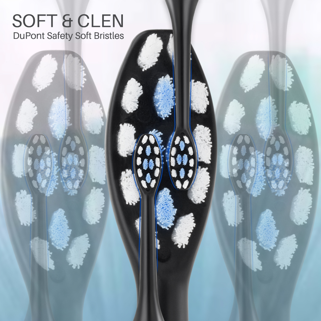 SUBORT Super Sonic Escovas de Dentes Elétricas para Adultos Crianças Smart Timer Escova de Dentes de Branqueamento IPX7 Impermeável Conjunto de Cabeças Substituíveis