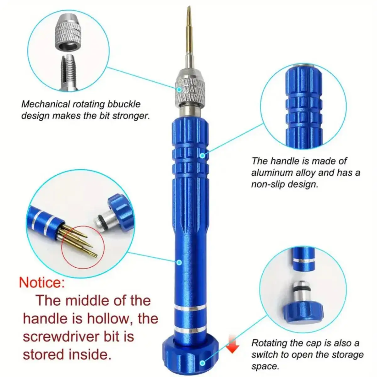 1-teiliges 5-in-1-Multifunktions-Klein-Schraubendreher-Set, Reparaturwerkzeug für Brillen, Sonnenbrillen, Elektronik, Mobiltelefon, Schmuck und mehr
