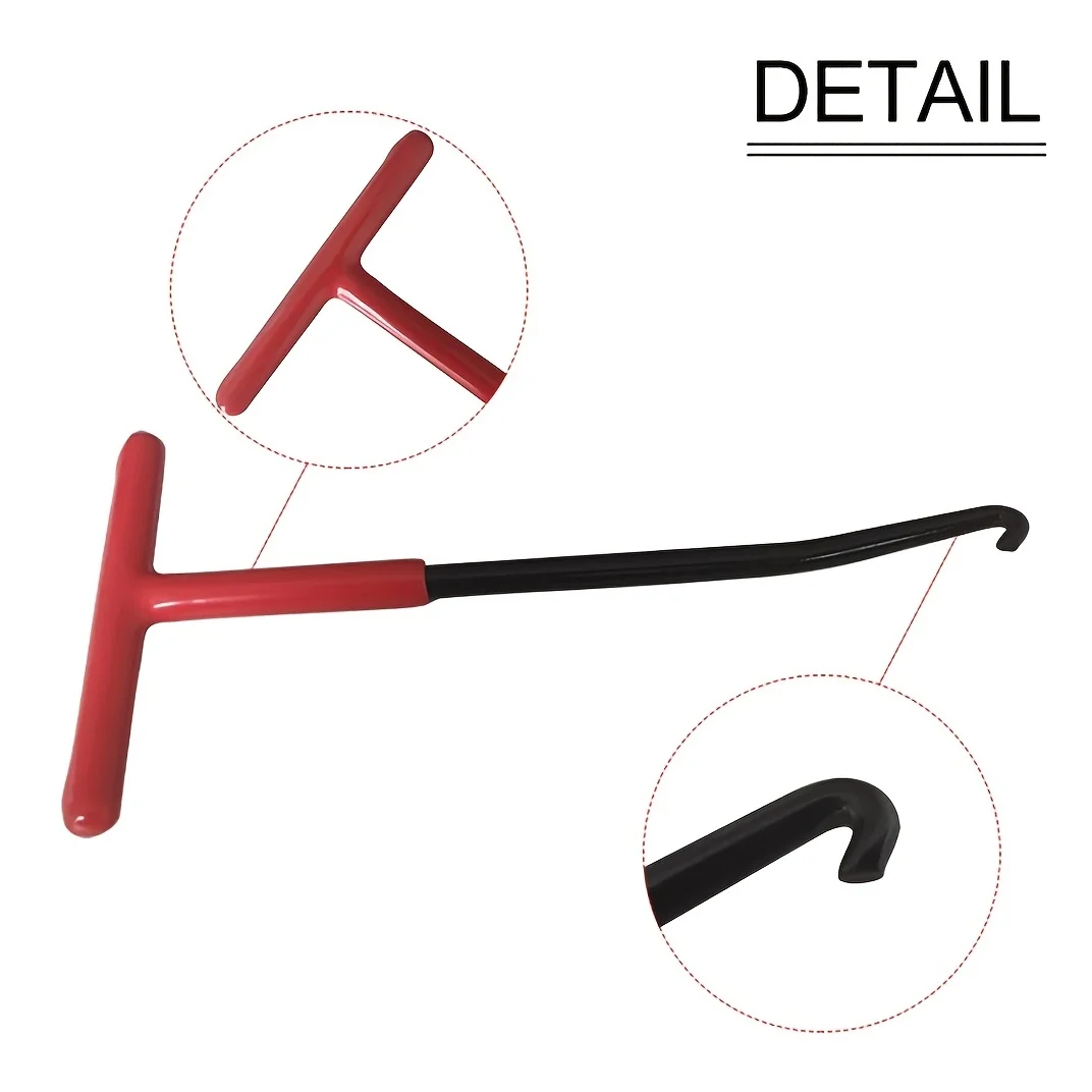 Ferramenta extrator de mola de escape, snowmobile atv, silenciador de motocicleta, ferramenta de remoção, tipo alça t com revestimento de borracha