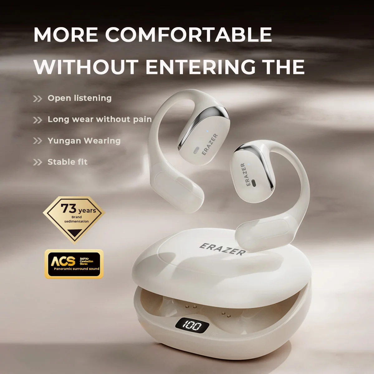 [Krachtig geluid] Lenovo ERAZER X9 Draadloze hoofdtelefoon OWS Sport Open Bluetooth-oortelefoon met microfoon Ruisonderdrukking Waterdicht