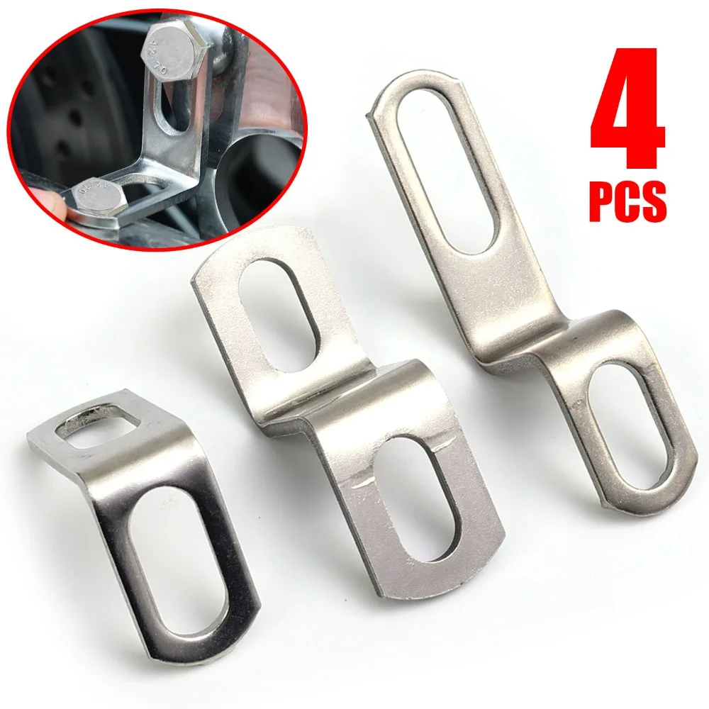 Motorcycle Exhaust Pipe Bracket Z/L-Shaped Motorcycle Modification Exhausts Pipe Clamps Stainless Steel Fixed Bracket Accessory