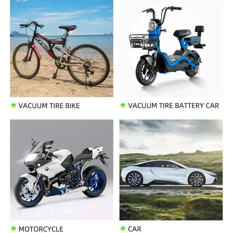 8PCS Luminous Valve Motorcycle Bicycle Bike Car Wheel Tyre Hub Cap Fluorescent Night GlowingLuminous Valve Stem Caps Decor