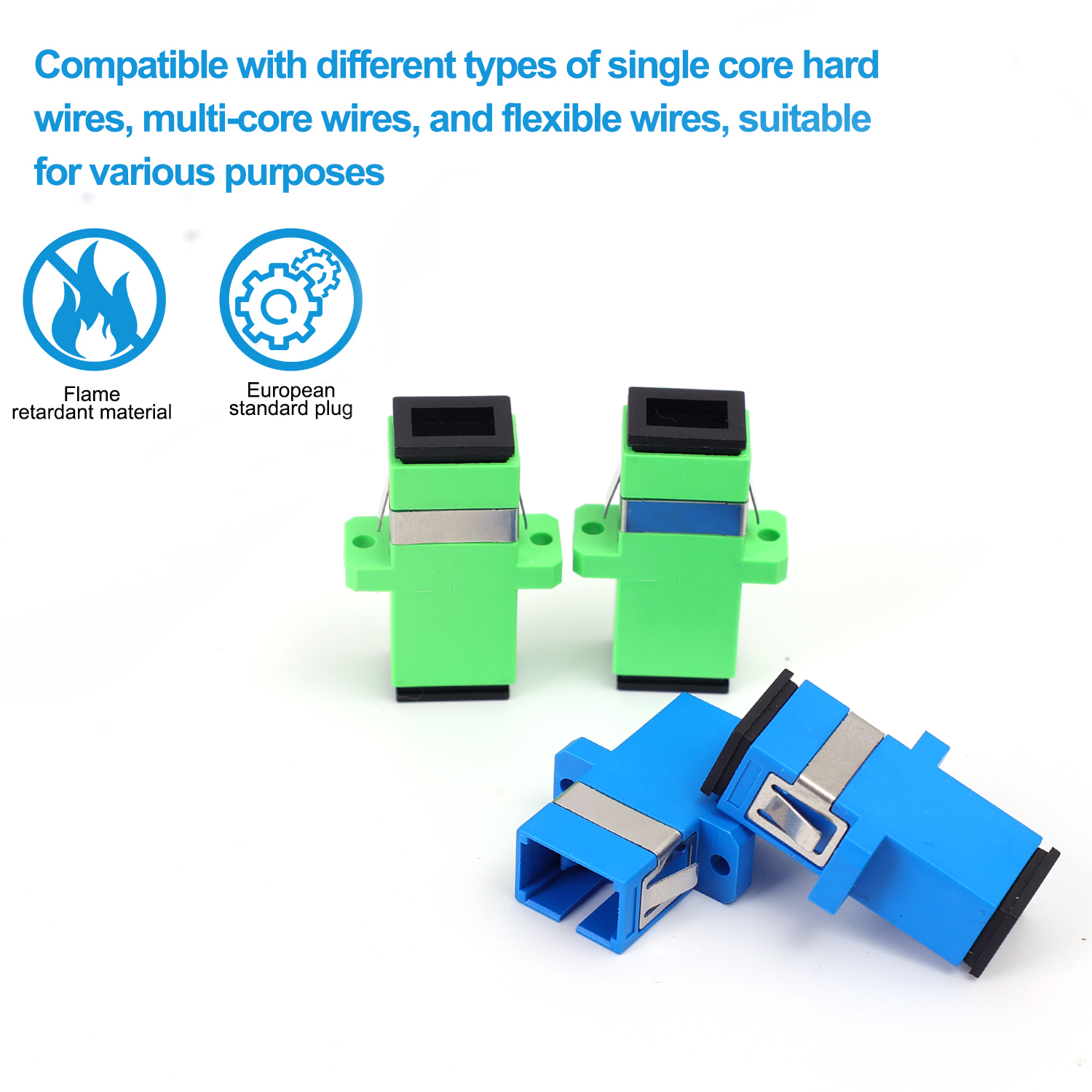 10/20Pcs SC Female to SC Female UPC/APC Couplers Singlemode Simplex Fiber Optical Adapters Network Internet Cable Connectors