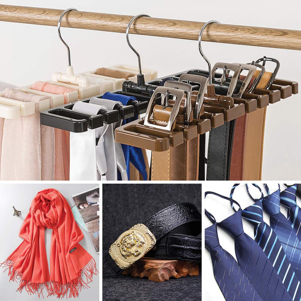 Rack per cinture, Organizer per riporre oggetti, appendiabiti, supporto per armadio, appendiabiti robusti per uomo donna