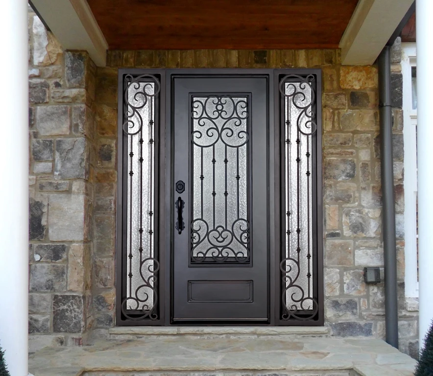 Puerta de Hierro de lujo con diseño personalizado, Puerta de Hierro Simple, tamaño más reciente, gran oferta