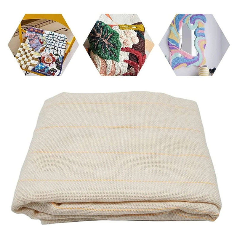 2,1 m x 3 m Mönchstuch, Tufting-Tuch, markierte Linien, gewebt, für die Herstellung von Kleidungsstücken, DIY-Mönchstuch, Teppich, Wandteppich, Teppichherstellung, Handarbeiten