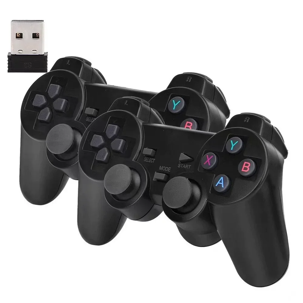 ダブルハピネス：2.4Gワイヤレスゲームパッドセット、簡単にチームアップしてゲームをプレイ。2人でクラシックゲームを一緒に楽しめます。