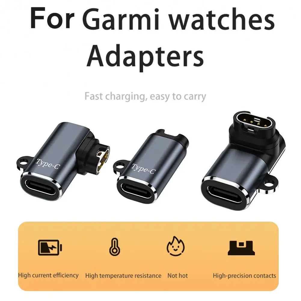 Адаптер зарядного устройства типа C для Garmin Fenix 7 7X 5S 6 6X 6S PRO, зарядный преобразователь для умных часов, аксессуары