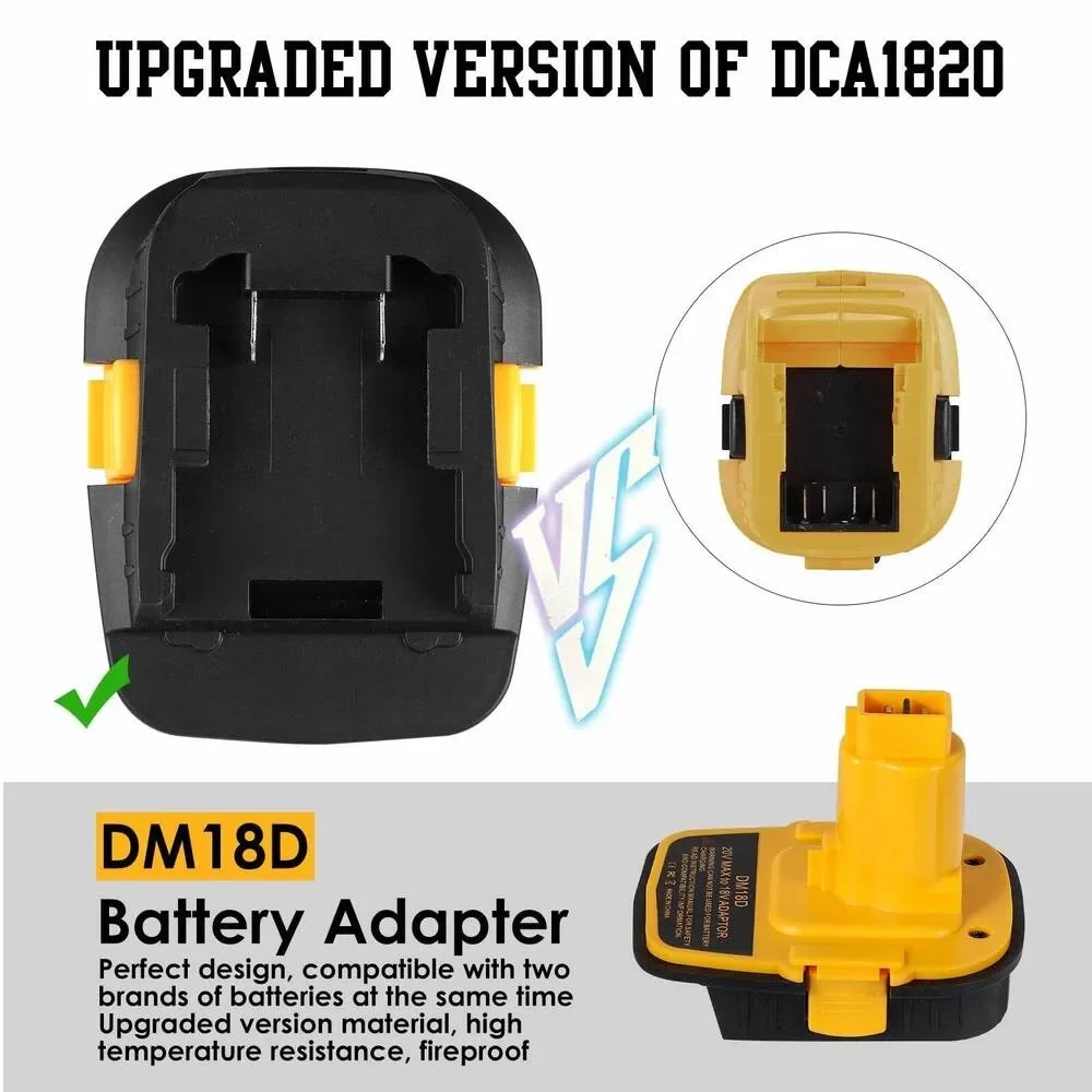 USB 変換付きバッテリーアダプター DeWalt 20V ミルウォーキー 18V リチウムバッテリーから DeWalt NiCad & NiMh バッテリー電動工具用
