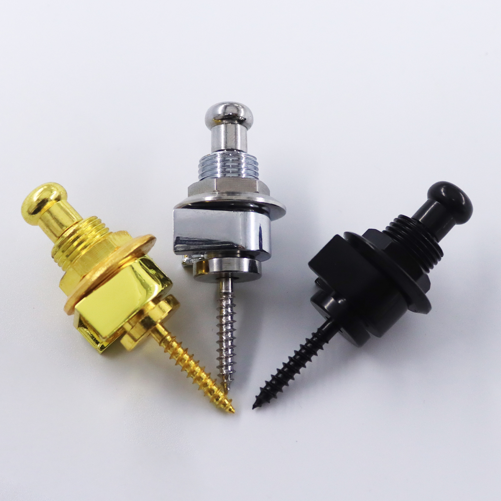 PHRILAM 2 STKS Metalen Skidproof Gitaarband Sloten Straplocks, Zwart/Chroom/Goud Beschikbaar