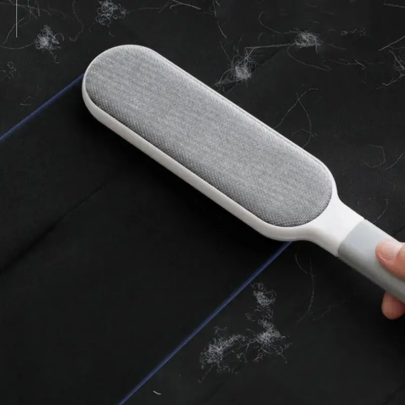 Escova reutilizável para remoção de poeira, removedor de pêlos de animais de estimação de dupla face, escova adesiva eletrostática manual, material de polipropileno durável