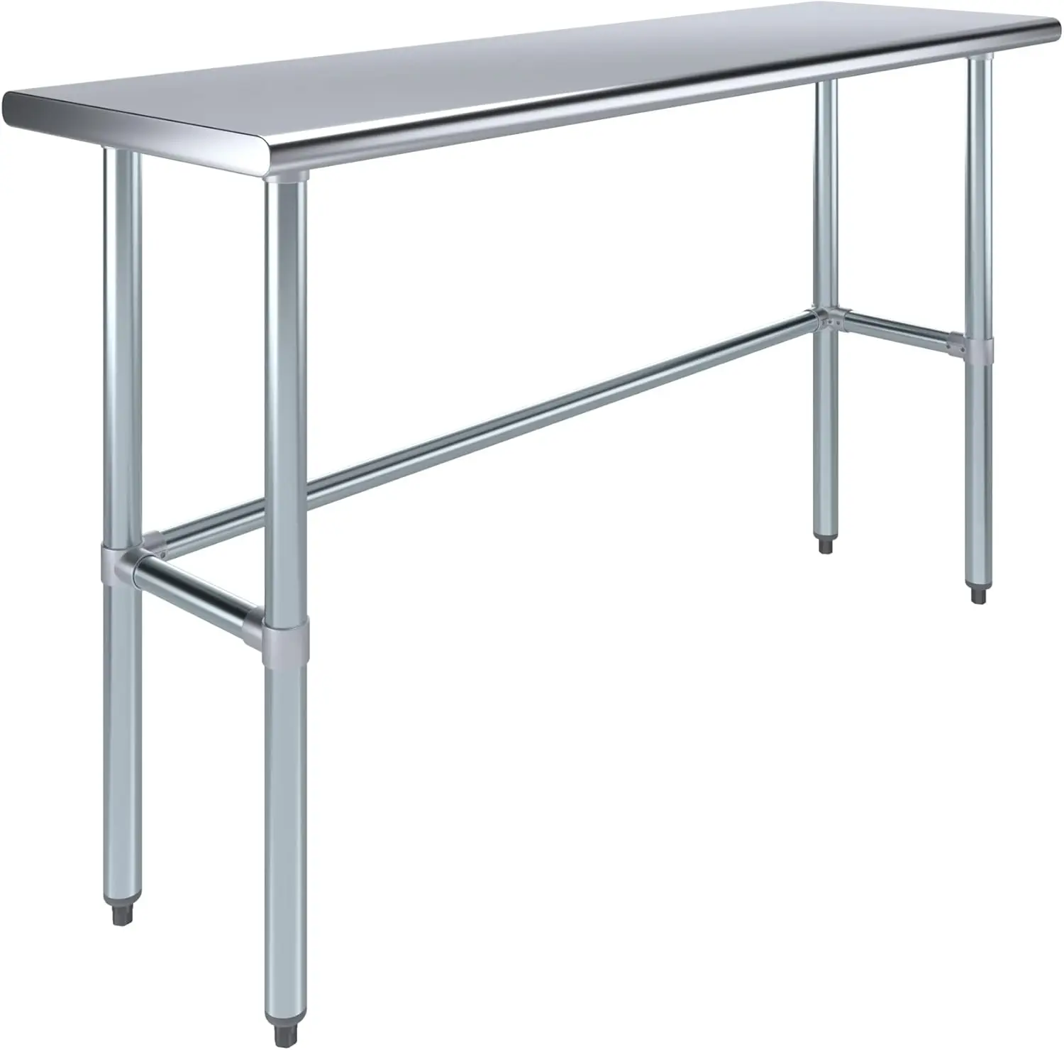 Stainless Steel Work Table Open BaseMetal BenchOpen Base, 60" Long x 18" Deep