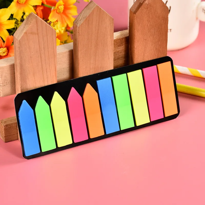 100 sheets Posted it Transparent Sticky Note Notebook Memo Pad Clear Sticky Notes Index Tabs Bookmark Stationery Office Supplies