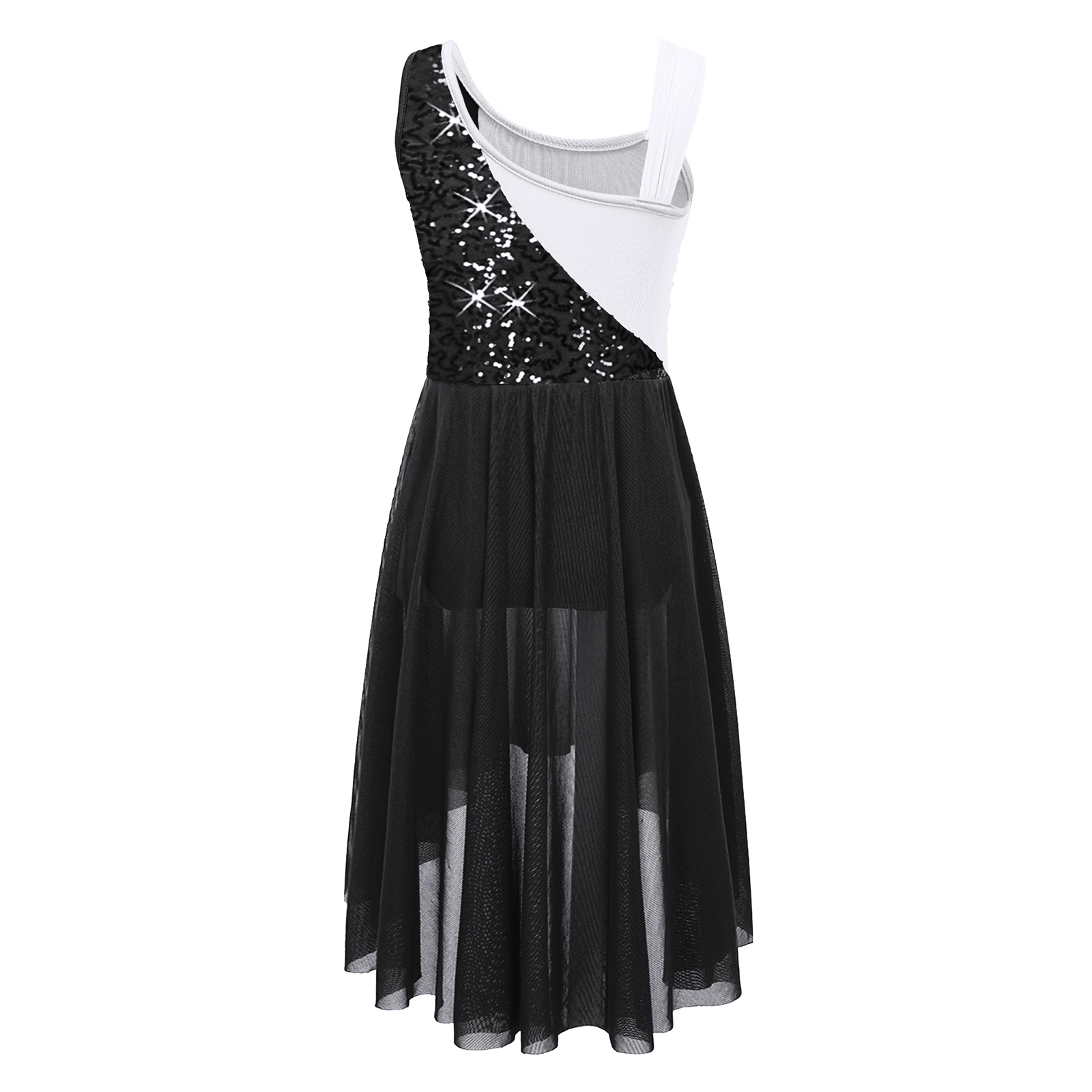 Gymnastik-Ballett-Trikots, zeitgenössisches Tanzkostüm für Kinder und Mädchen, unregelmäßiger Saum, Ballerina-Tutu, Tanzkleidung, lyrisches Tanzkleid