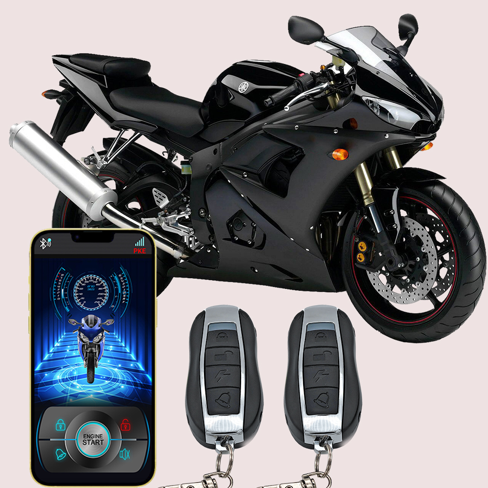 Alarme contra roubo de motocicleta, telefone inteligente, controle por aplicativo, partida remota, bloqueio, desbloqueio, aviso de vibração, antirroubo