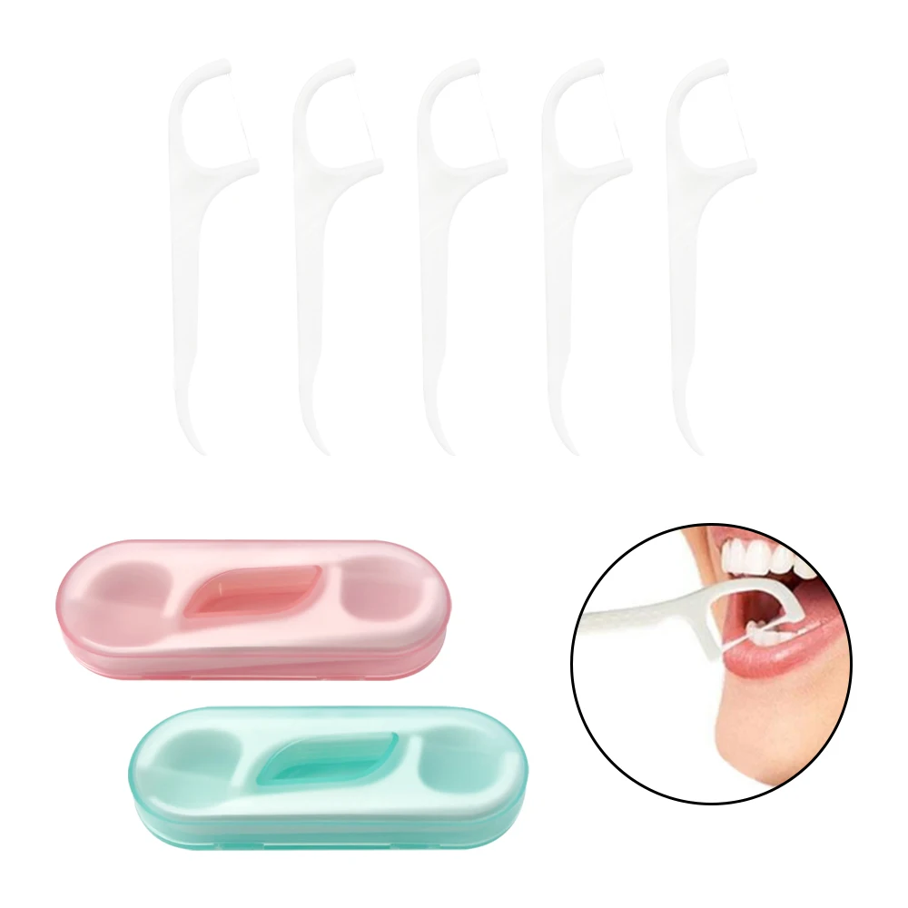 10PCS Portable Teeth Flosser Storage Box Floss Pick Dispenser Traveling Practical Clean Floss Stick Oral Care