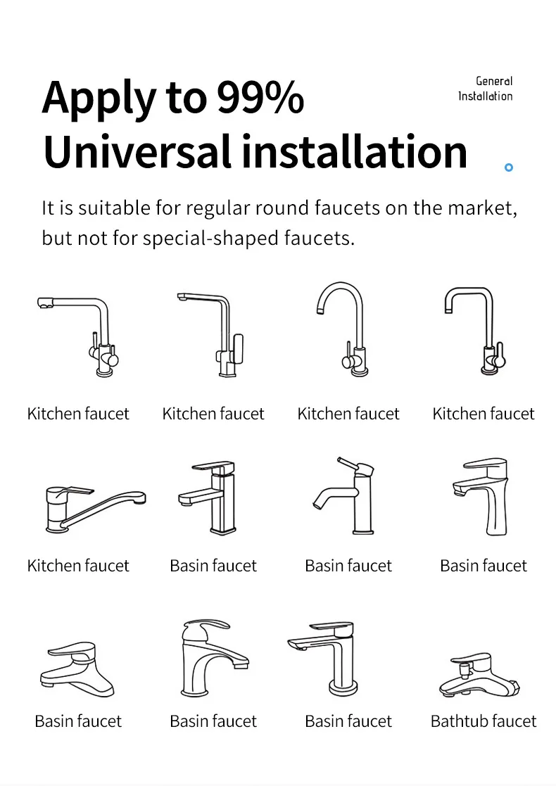 ตัวขยายก๊อกน้ําสแตนเลส 1080 ° หมุนหัวฉีดน้ําก๊อกน้ํา Sprayer Universal ห้องน้ํา Mixer Aerator 2 โหมดสเปรย์