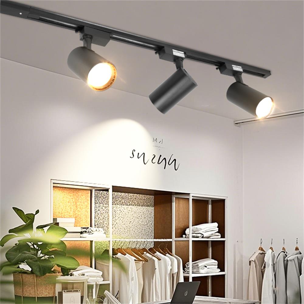 Conjunto de luz de pista led lâmpada do teto luminária pista iluminação ferroviário luzes led pista ferroviário holofotes loja roupas iluminação para casa