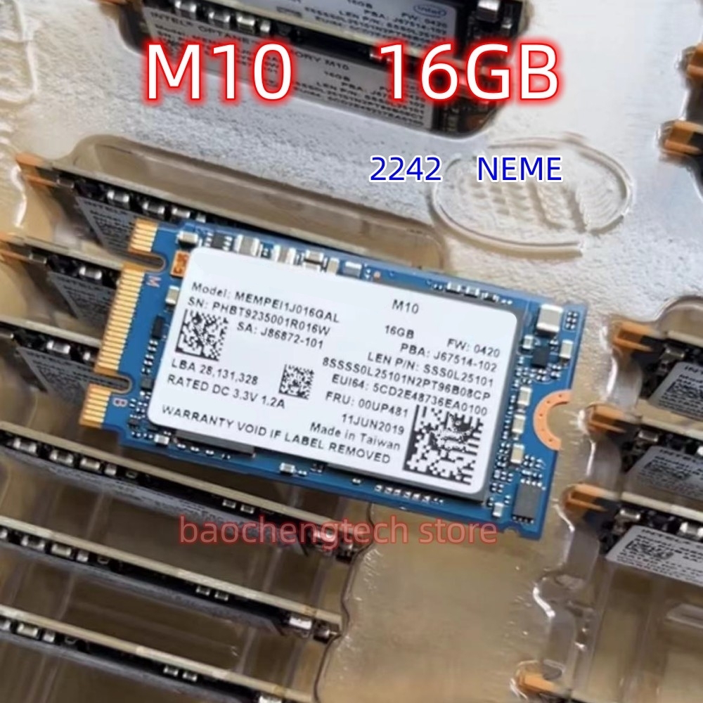 ใหม่เอี่ยม M10 SSD ของแท้16G NVME Protocol 2242 SSD Solid-State Solid-State Accelerator Card สำหรับ Intel Aoteng M10