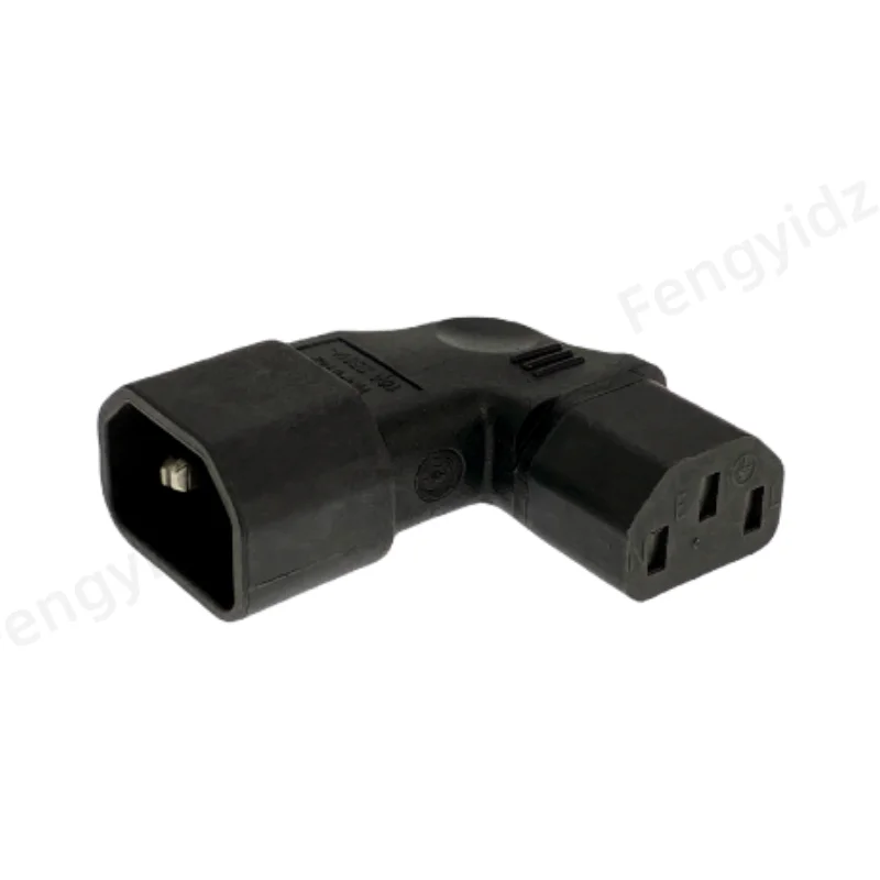 IEC 320 C14 to C13 Left Right Angle AC Adapter IEC 3Pole IEC 320 3pin Male to Female extend 90 Degree Down Up Angle AC converter