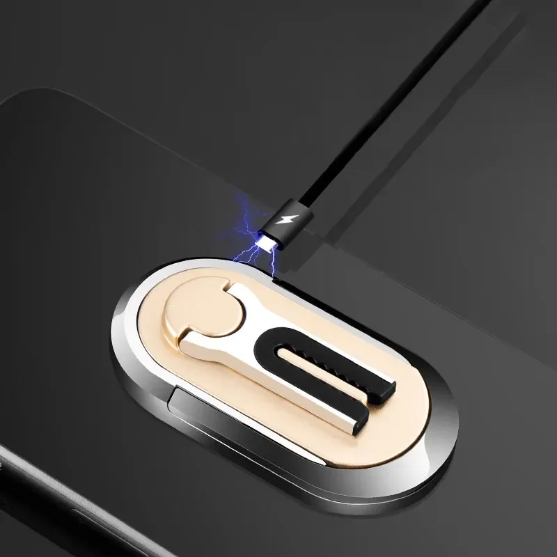 1 Cái Mới Di Động 3 Trong 1 Giá Đỡ Kẹp Trên Xe Hỗ Trợ Điện Thoại Di Động Chân Đế Lửa EDC Sáng Tạo USB Khóa Vòng sạc Dụng Cụ