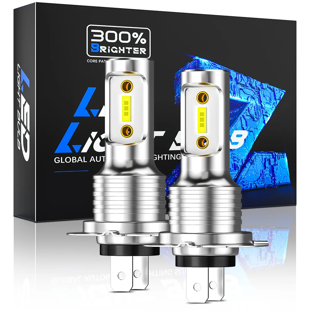2/4 pçs h7 lâmpadas led farol alto baixo feixe 6000k super branco luzes de nevoeiro do carro auto drl h4 h8 h8 h11 cob chips 12v 24v 80w