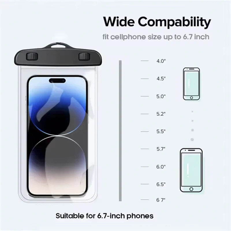 กรณีโทรศัพท์กันน้ําว่ายน้ํากระเป๋ากันน้ํา Universal ใต้น้ําโทรศัพท์ Protector กระเป๋า PV สําหรับ iPhone 15 14 13 PRO MAX